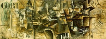 Naturaleza muerta sobre un piano CORT cubista de 1911 Pablo Picasso Pinturas al óleo